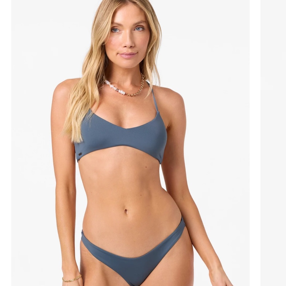 O'Neill Slate-Blue Scoop Bikini Top M & Bottom S